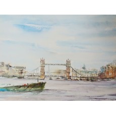 Tower Bridge London  in watercolour by David Harvey